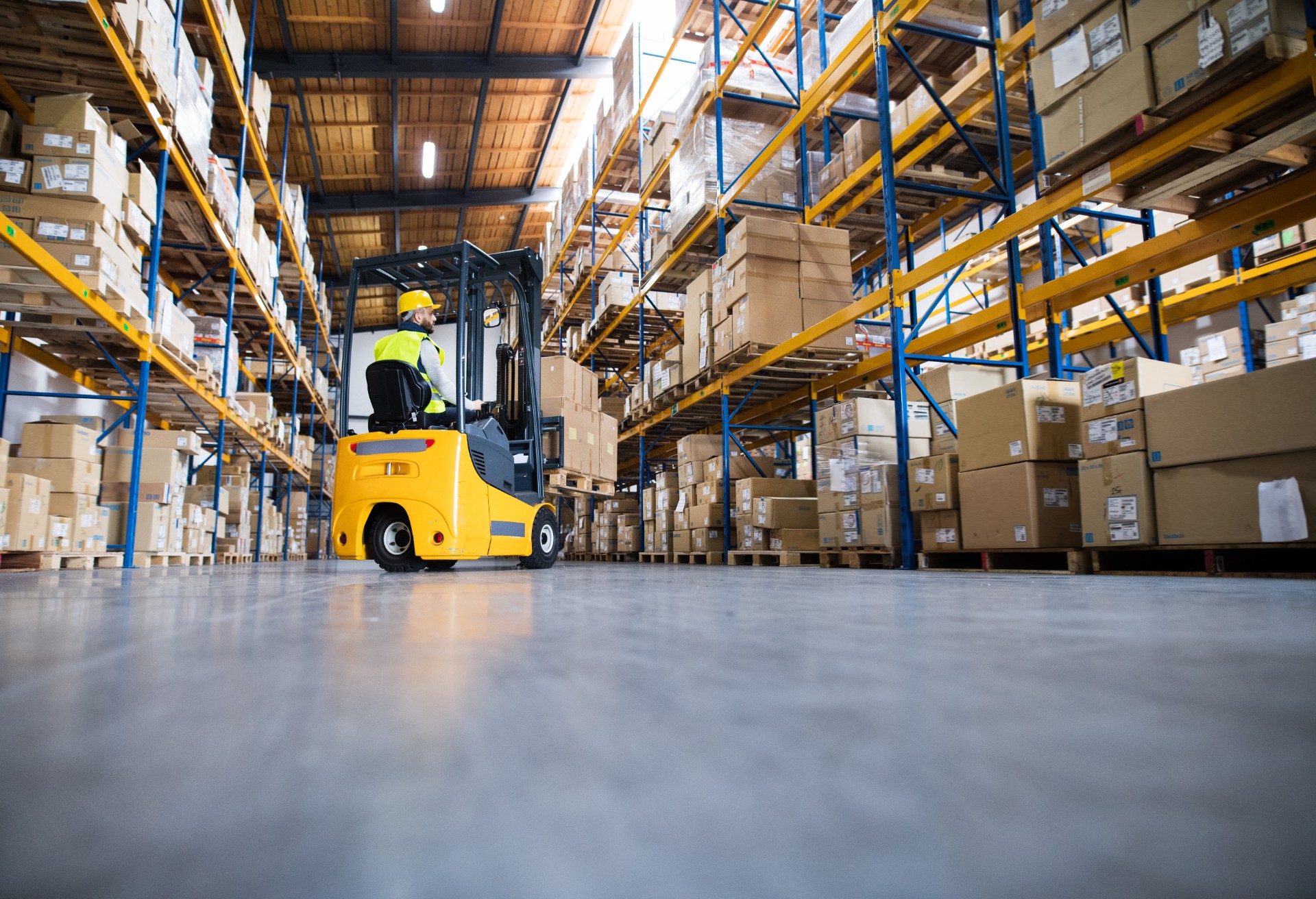 Product Sourcing 2 warehouse man worker with forklift PDH4PKN